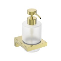 AQM7312BG Tivoli Диспенсер для жидкого мыла, латунь/матовое стекло, золото шлифованное