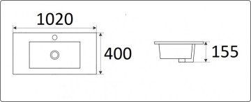 Умывальник CeramaLux 9393-100