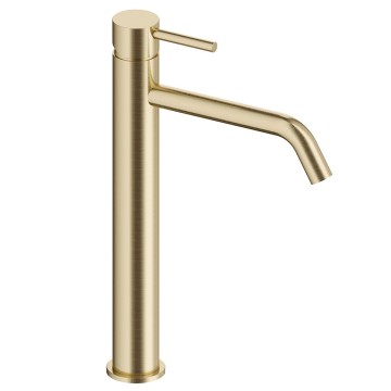 AQM 6214BG Siena Смеситель для раковины однорычажный 210мм, Brushed gold