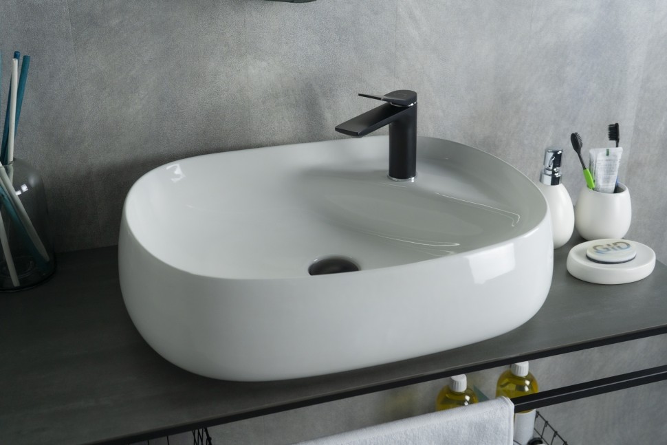 Раковина Gid N9048 51185 накладная белая 59x46x15