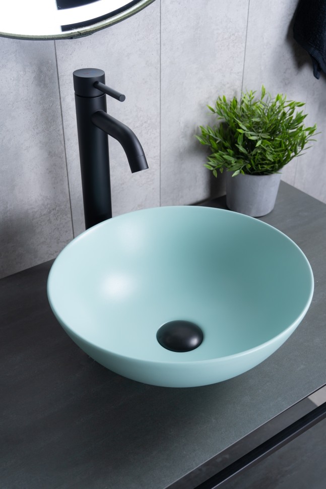 Раковина Gid 9081tifm 53402 накладная тиффани матовая 36x36x14