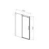 Душевая дверь Como-N VDS-4CN120CL, 1200, хром, стекло прозрачное