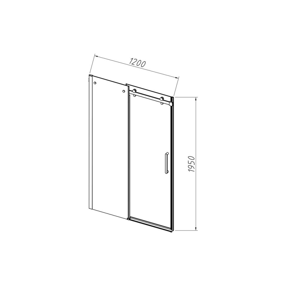 Душевая дверь Como-N VDS-4CN120CL, 1200, хром, стекло прозрачное