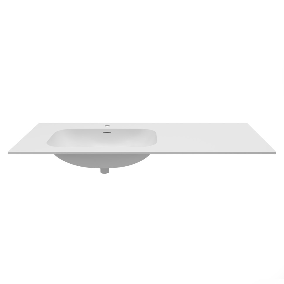 Раковина Vincea Elise VCB-4EL120MW-L, Corian левая, цвет белый матовый