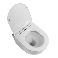 Унитаз подвесной безободковый с сиденьем BelBagno UNO 2.1 BB7006CHR/SC