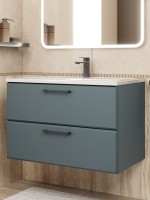 Тумба под раковину для ванной Uperwood Foster New 80 см, подвесная, серый графит