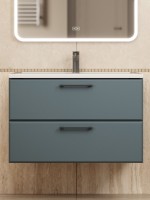 Тумба под раковину для ванной Uperwood Foster New 80 см, подвесная, серый графит