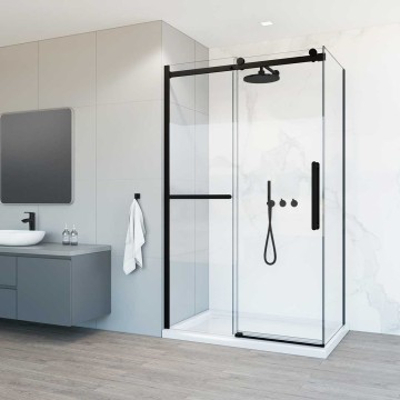 Душевой уголок Комо Софт (Como Soft) VSR-1CS1012CLB, 1200*1000, черный, стекло прозрачное