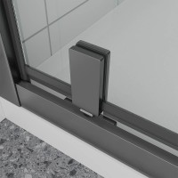 Душевая дверь Veconi Ottimo P30 GR, 800x1900, графит брашинг, стекло тонированное матовое