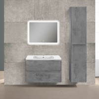 База под раковину Vico 800 подвесная, 2 выкатных ящика soft close, Beton