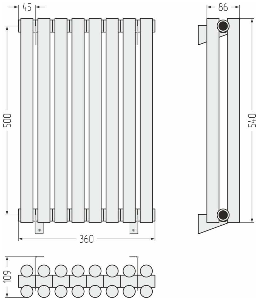 Эстет-11 500х360 8 секций