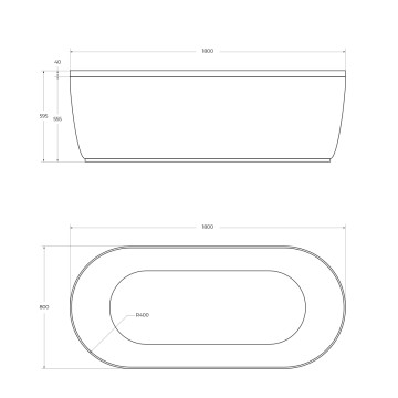 Передняя панель для акриловой ванны CEZARES METAURO-Central-180-SCR-W-MATT
