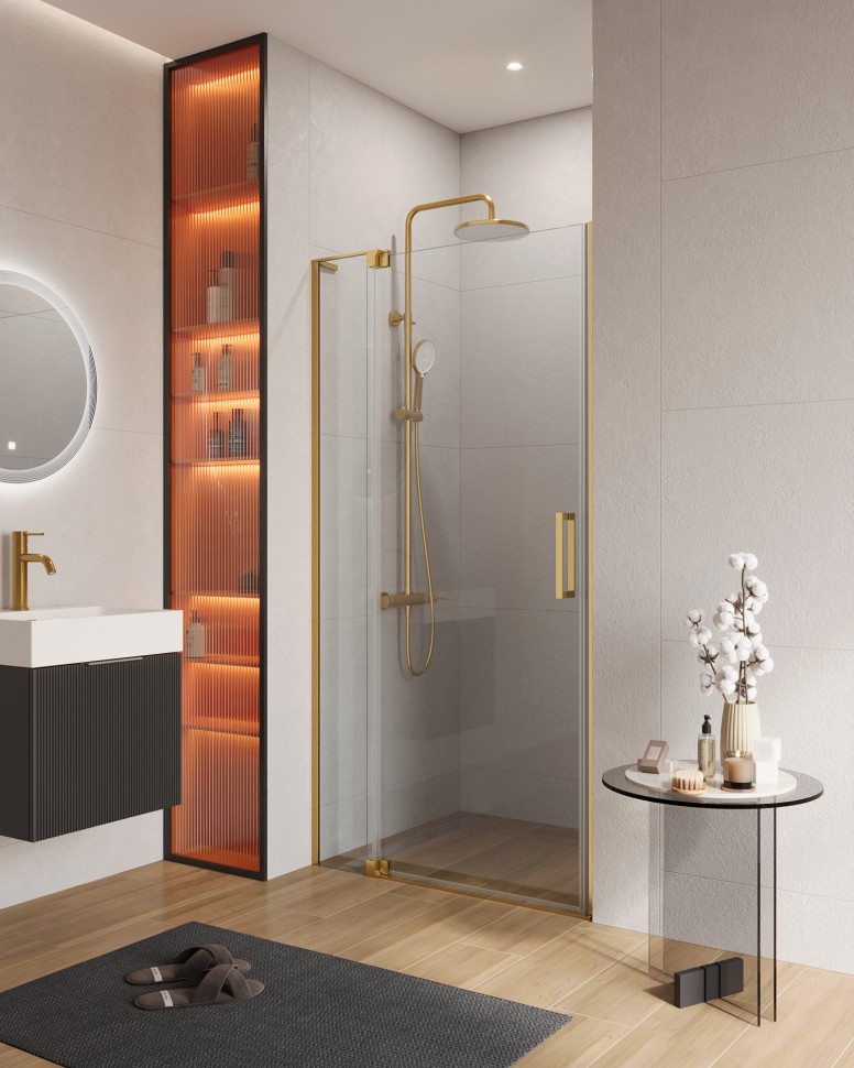 Душевая дверь в нишу CEZARES SLIDER-B-1-90/100-C-BORO