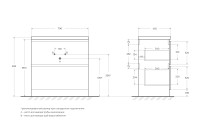 База под раковину напольная BelBagno ALBANO-800-2C-PIA-PS