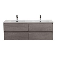 База под раковину подвесная BelBagno KRAFT-1400-4C-SO-2-CG Cemento Grigio