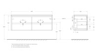 База под раковину подвесная BelBagno KRAFT-1400-4C-SO-2-CG Cemento Grigio
