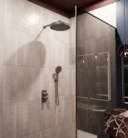 Душевой комплект Domus VSFW-5DM0GM встраиваемый, 2 режима, вороненая сталь