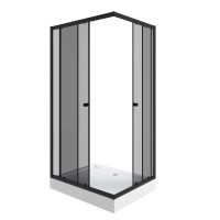 Душевой уголок Niagara Eco NG-018-14QT (100х80х195) низкий поддон(13см),черный,стекло тонированное,2 места