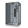 Душевая кабина Niagara Premium NG-6912-01GQR BLACK (120х80х210) низкий поддон(16 см),черный,стекло тонированное,5 мест