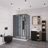 Душевая кабина Niagara Premium NG-6912-01GQR BLACK (120х80х210) низкий поддон(16 см),черный,стекло тонированное,5 мест