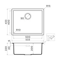 Кухонная мойка Omoikiri Yamakawa 55-Integra-GR Artceramic/leningrad grey