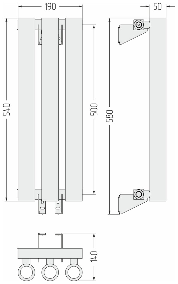 Кумир-0 500х190 3 секции