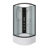 Душевая кабина Niagara Classic NG-6707-14BKG (80х80х200) высокий поддон(40см),черный,стекло прозрачное,4 места