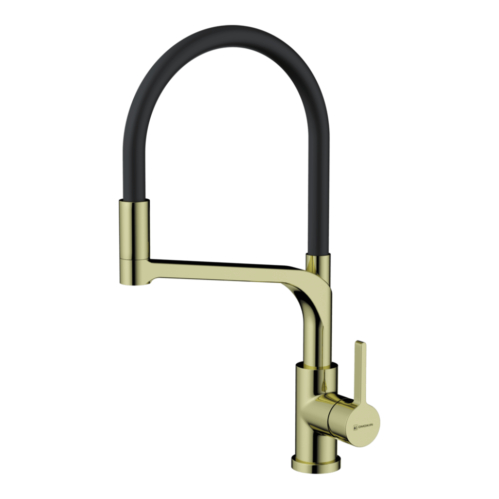 Смеситель для кухни Omoikiri Sinto 2 Plus-LG-BL латунь/светлое золото/черный