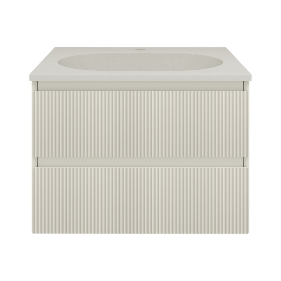 База под раковину Welle 600 подвесная, 2 выкатных ящика soft-close, M.Beige