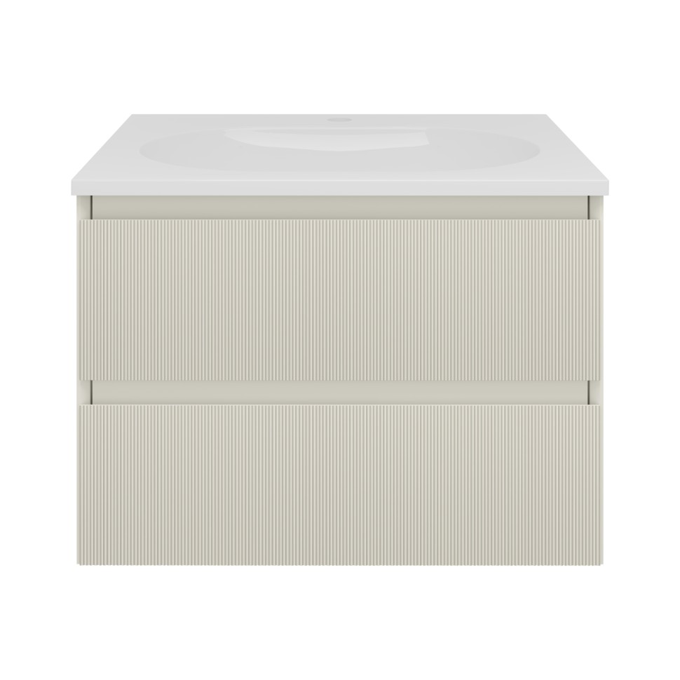 База под раковину Welle 600 подвесная, 2 выкатных ящика soft-close, M.Beige