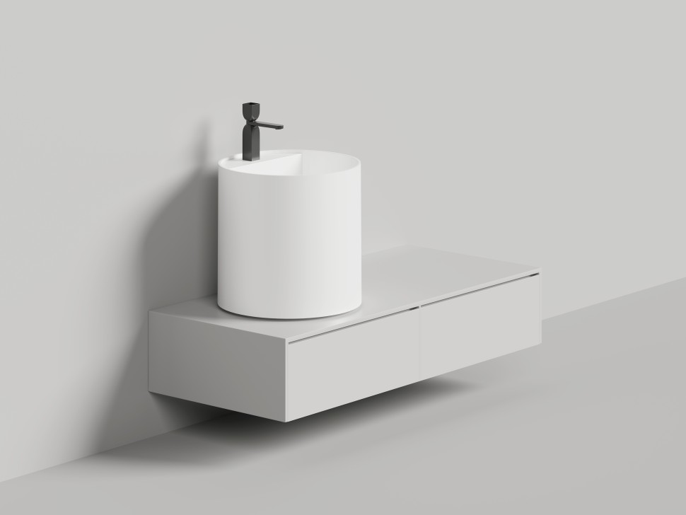 Раковина накладная ARMONIA ROUND TOP 03  без отверстия под смеситель 450х450х450 S-Stone Матовое