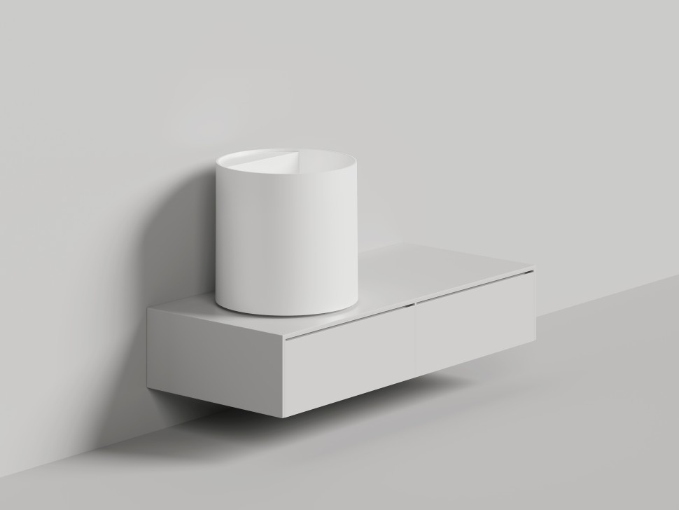 Раковина накладная ARMONIA ROUND TOP 03  без отверстия под смеситель 450х450х450 S-Stone Матовое
