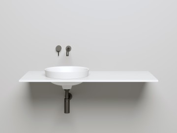 Раковина полувстраиваемая MAREA 03 покраска по RAL полностью 415х415х165 S-Stone Матовое