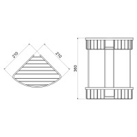 Полка угловая двойная Timo Saona 13082/16 белый матовый