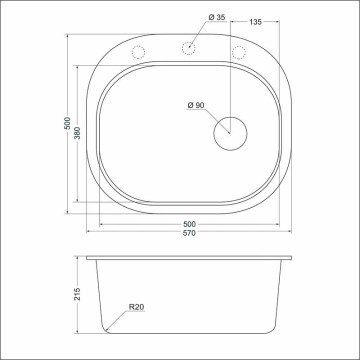 Мойка EMAR EMQ-1570.С EMQ-1570.C Антрацит