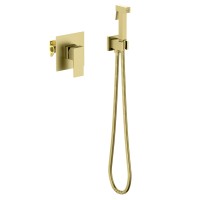Смеситель встроенный с гигиеническим душем Timo Selene 2089/17SM золото матовое