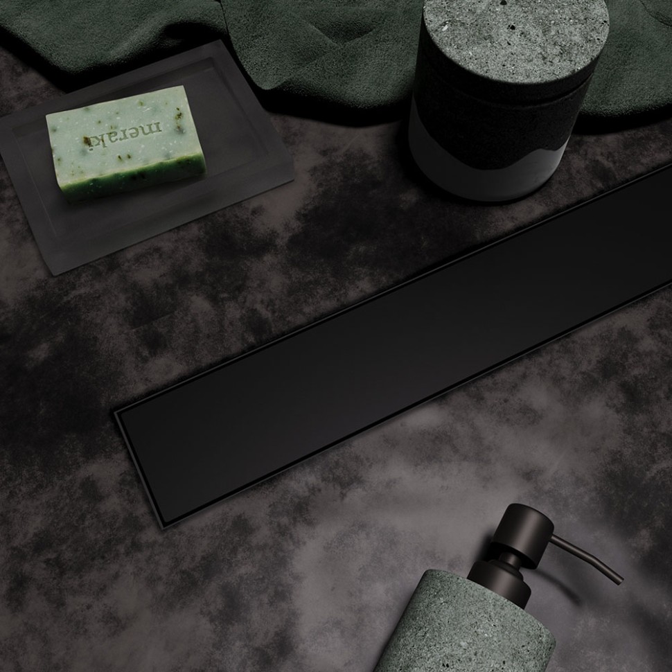 Душевой лоток Veconi Stesso Black 500