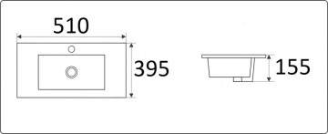 Умывальник CeramaLux 9393-50