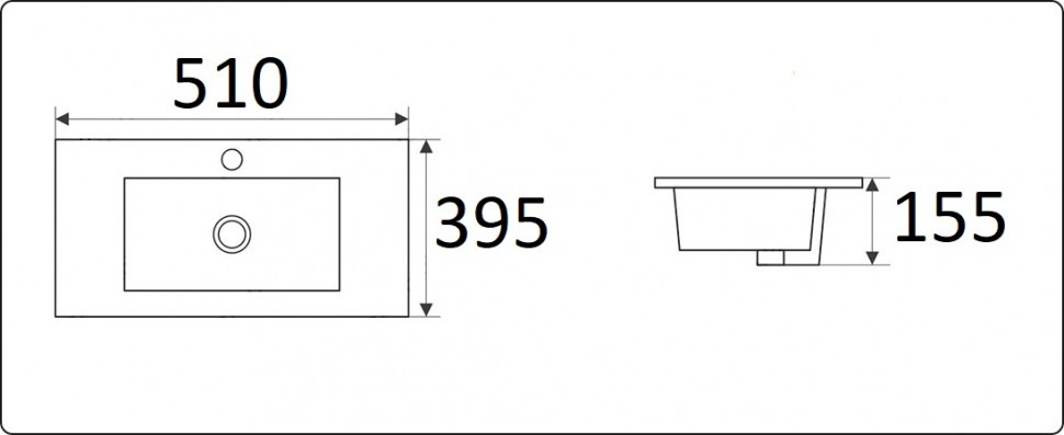 Умывальник CeramaLux 9393-50