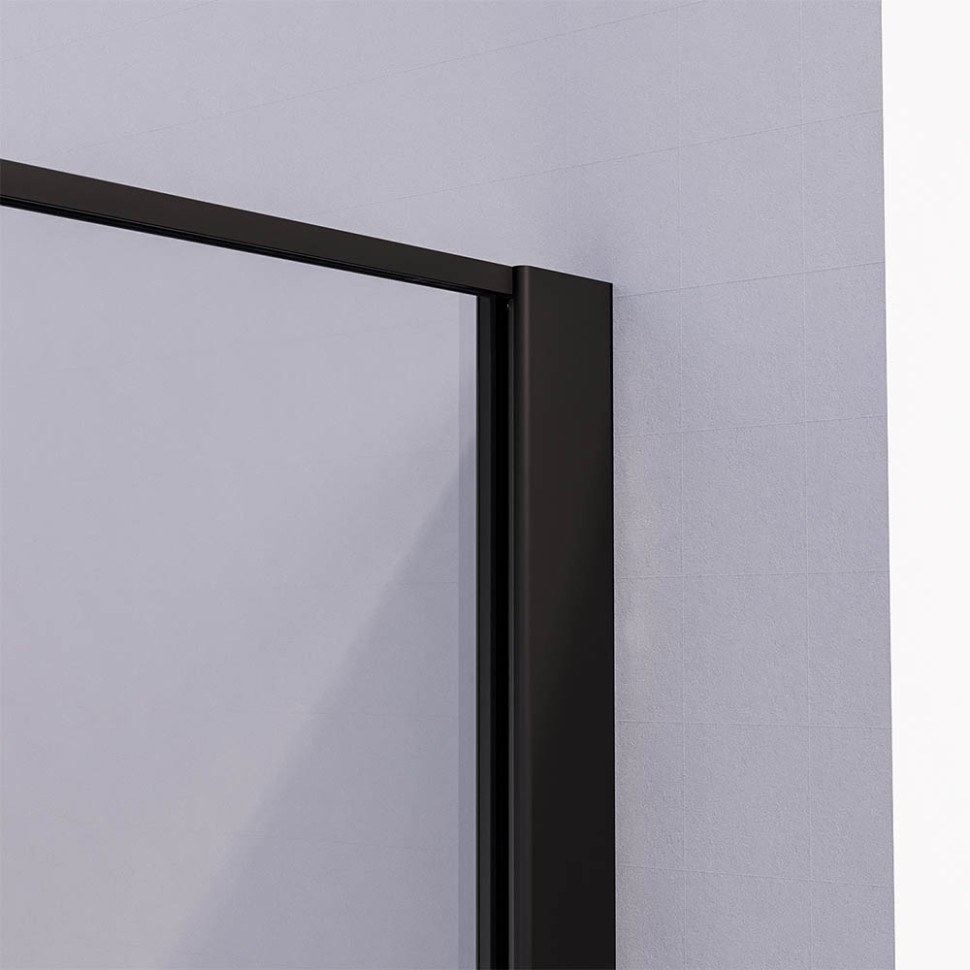 Душевой угол раздвижной Veconi Premium Prato 300 SP B-R, 1700х800x2000, черный матовый, стекло прозрачное