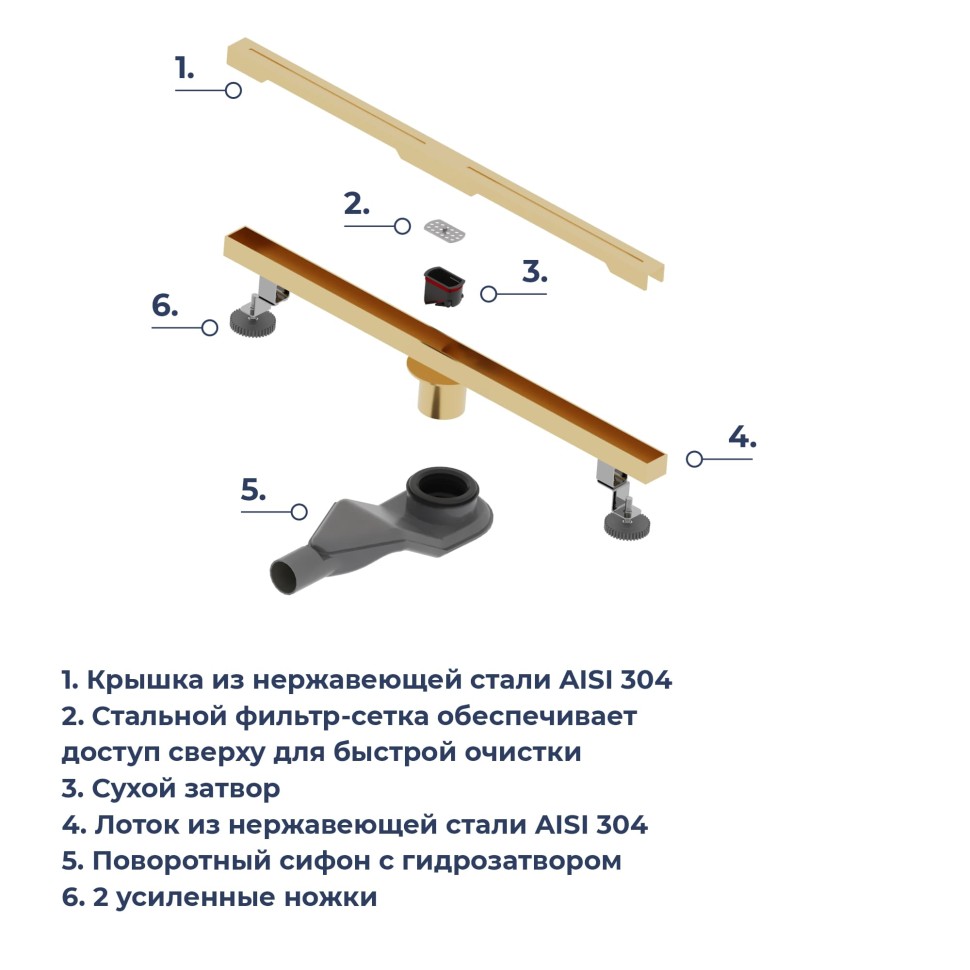 Душевой трап RGW SDR-52Gb (600)