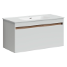 Тумба подвесная SANCOS Smart 990х450х500, c двумя ящиками оснащенными доводчиками, белый глянец , арт. SM100W