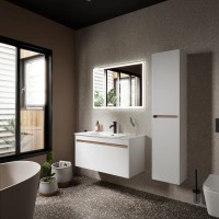 Тумба подвесная SANCOS Smart 990х450х500, c двумя ящиками оснащенными доводчиками, белый глянец , арт. SM100W