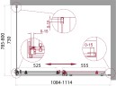 Душевой уголок BelBagno ACQUA-AH-1-110/80-C-Cr