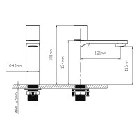 Смеситель для раковины Vogue VBF-4V3MB, черный
