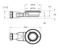 Душевой поддон из искусственного мрамора в комплекте с сифоном BelBagno UNO TRAY-MR-UNO-R-80-550-35-W-CR