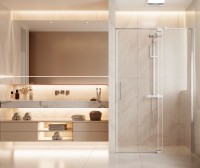 Душевая дверь Экстенза (Extenza) VDP-4EX9010CL, 900/1000, хром, стекло прозрачное