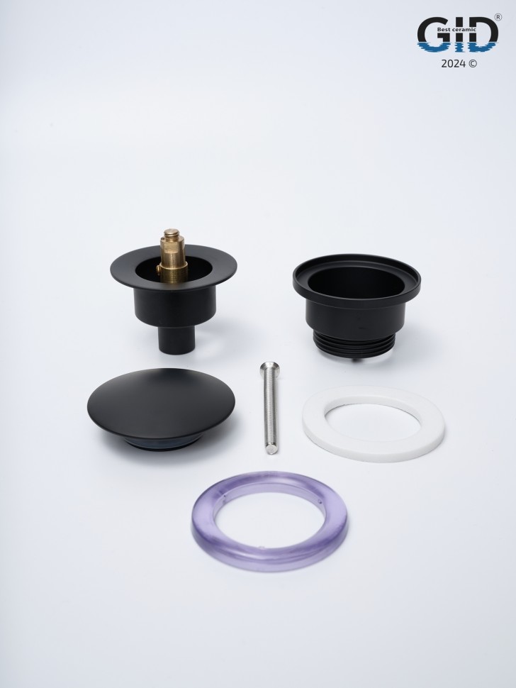 Донный клапан Gid универсальный G-59BM 76605K черный матовый 7x7x10