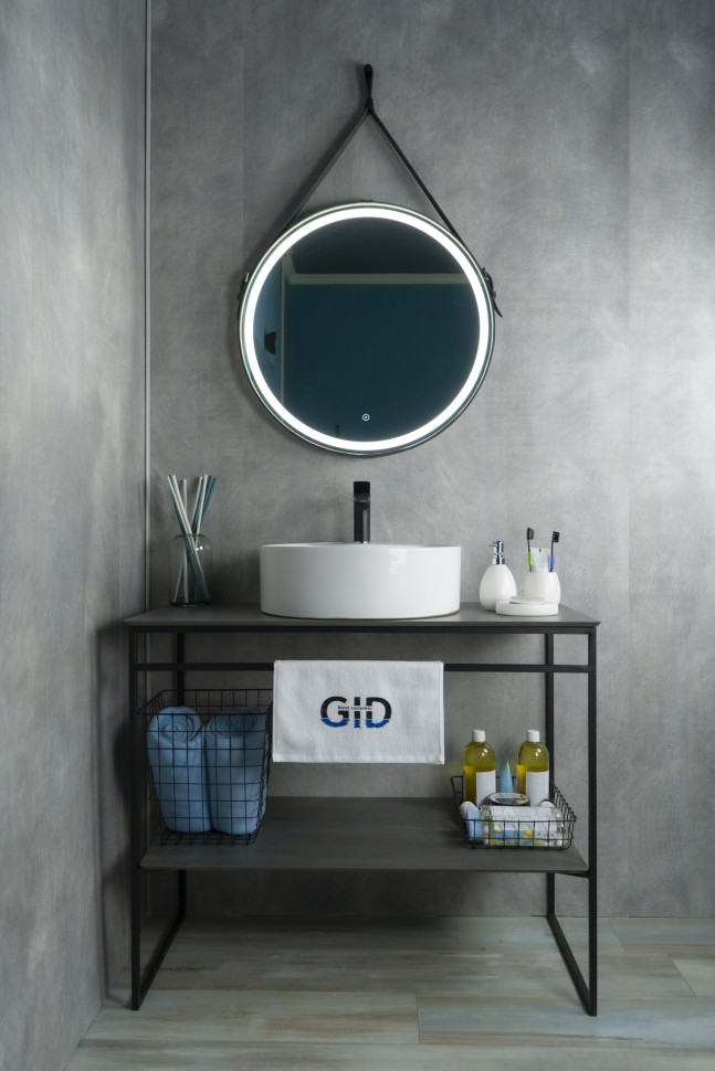 Раковина Gid N9008b 51104 накладная белая 46x46x16