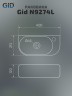 Раковина Gid N9274L 61129L подвесная белая 40x21.5x12